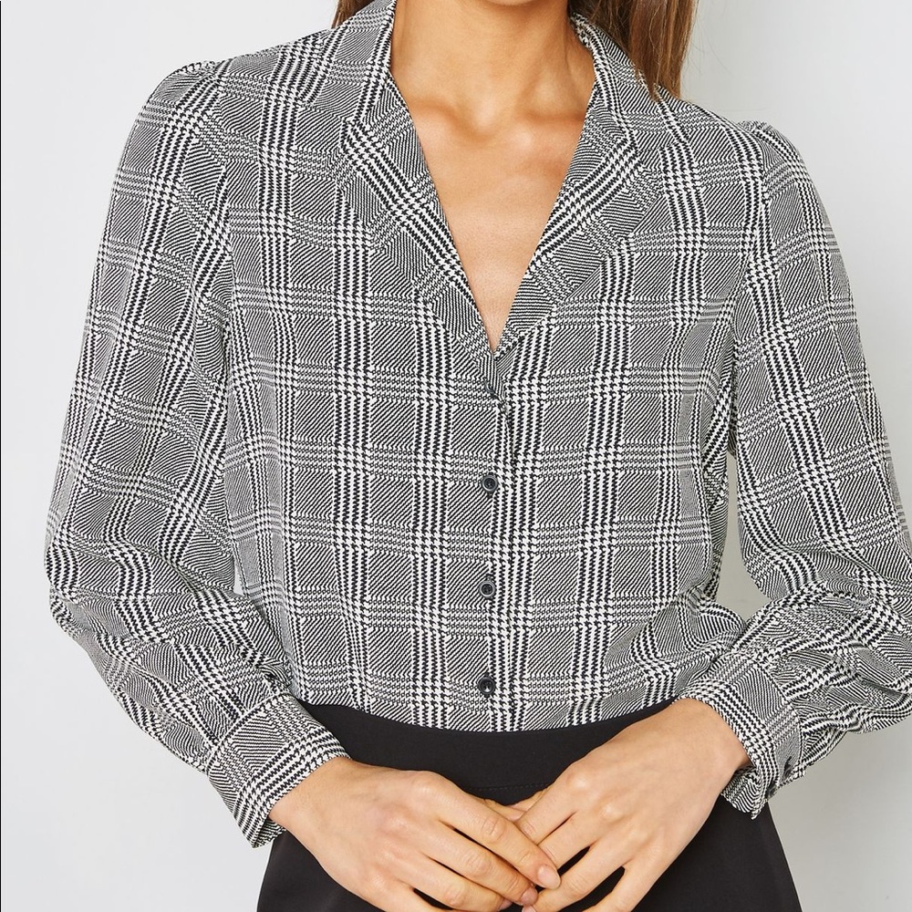 Black & White Houndstooth blouse